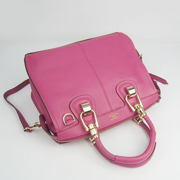 Replica Hermes New Arrival Double-duty leather handbag Peach 60669